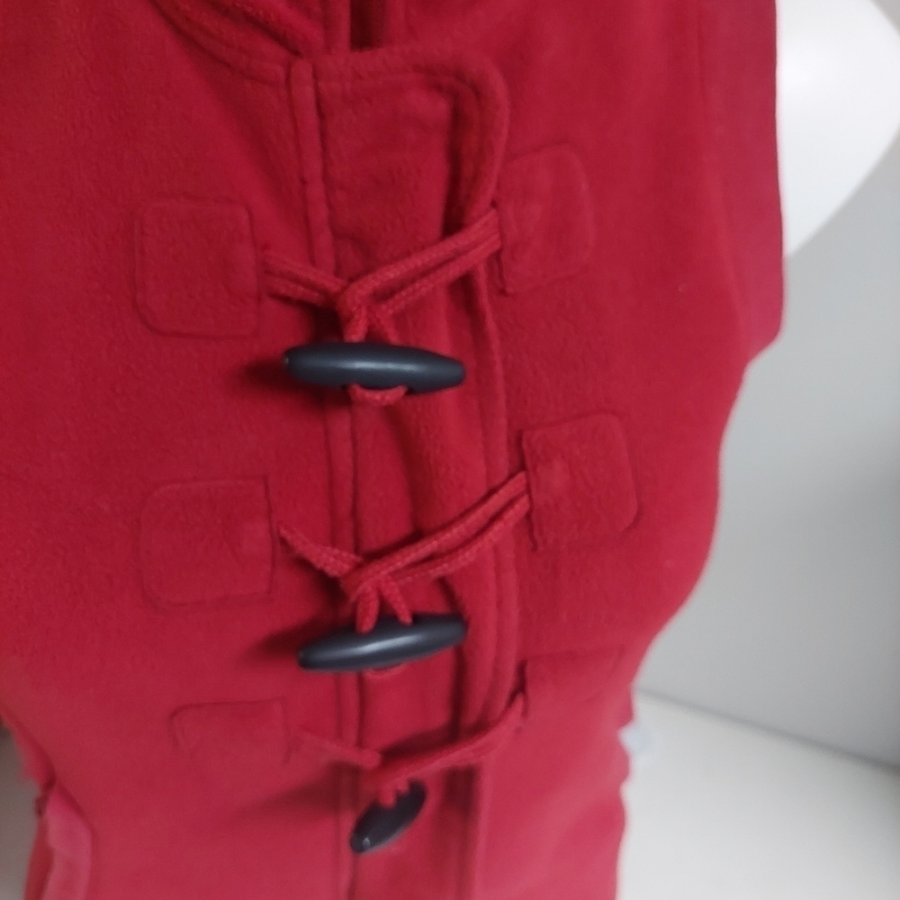 Horny Toad Dark Red Vest Fleece Full Zip Pockets Three Loop Buttons Size S - Picture 9 of 14